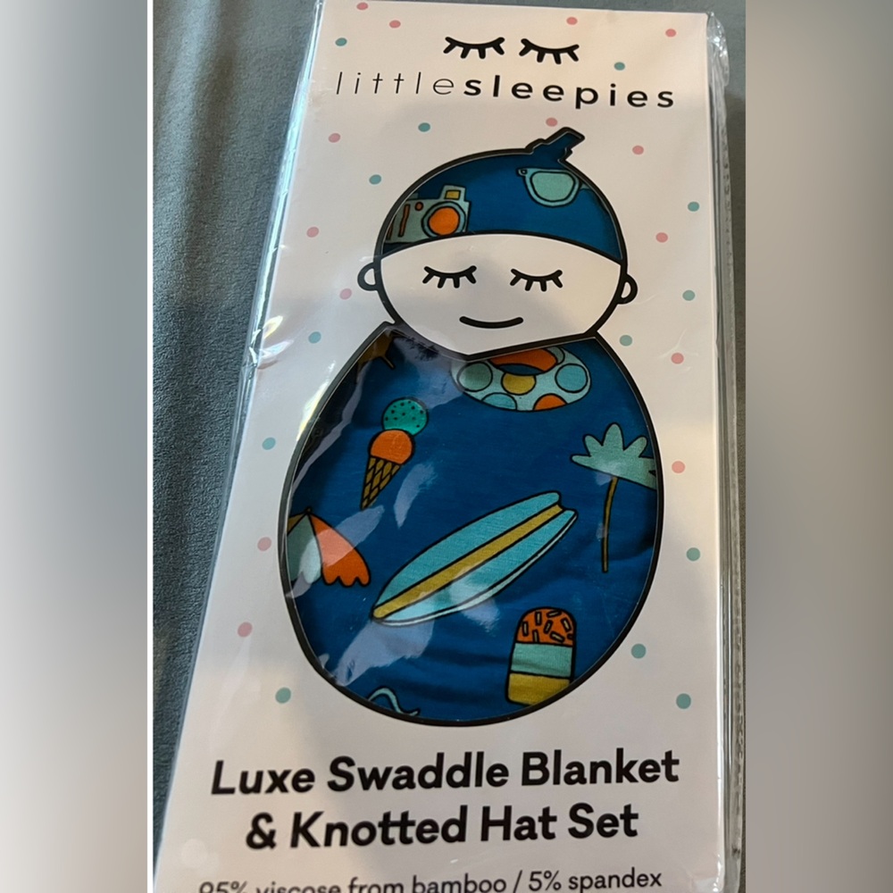 Little sleepies surfs up swaddle